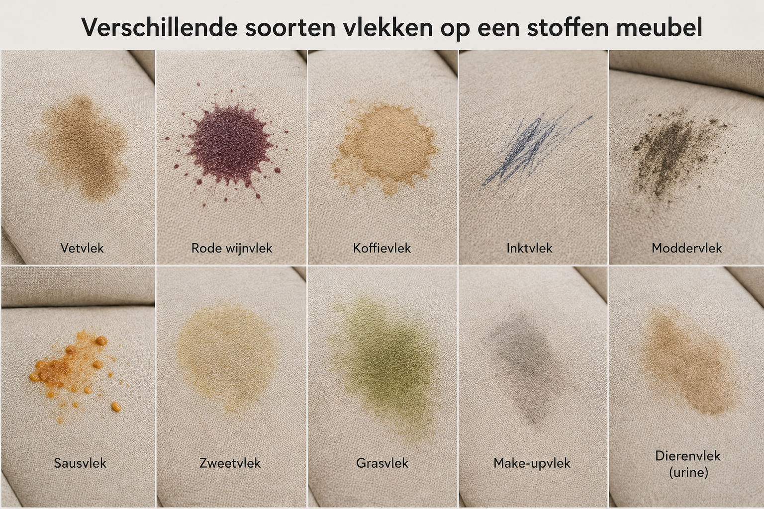 Verschillende vlektypen en hun behandeling